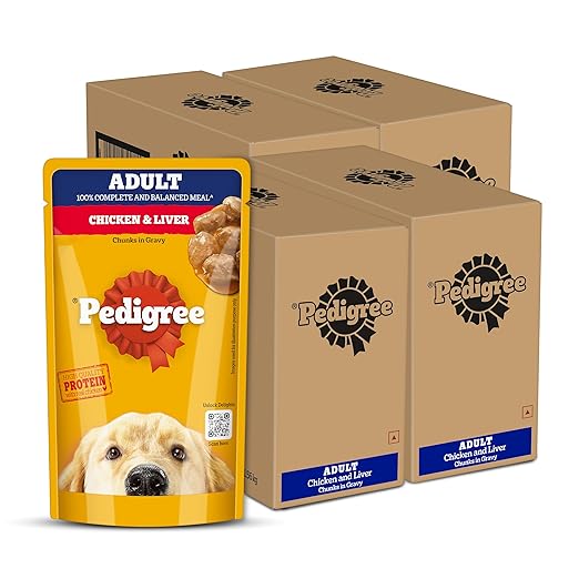 Pedigree Adult Wet Dog Food Chicken & Liver Chunks in Gravy