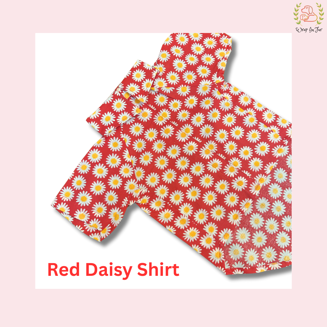 Red Daisy Dog Shirt