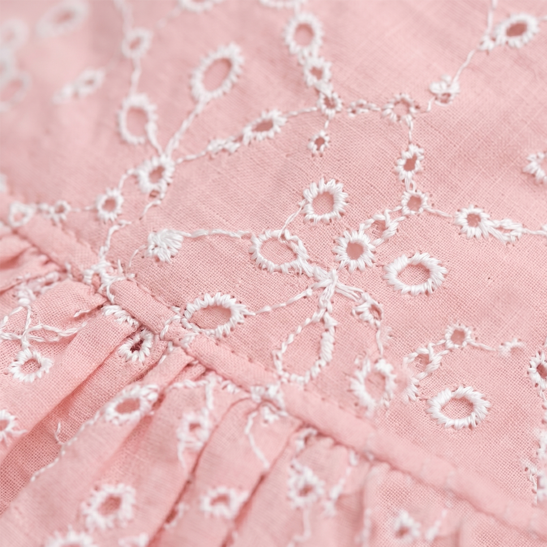 Baby Pink Embroidered Dog Princess Frock
