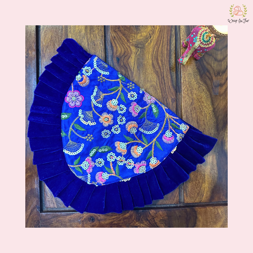 Blue Floral Bandana