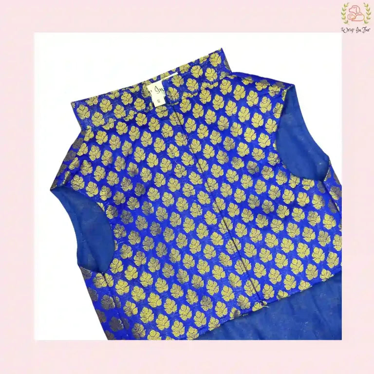 Blue festive jacket for dog