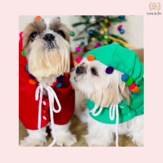 Christmas Pompom Cape for Dog