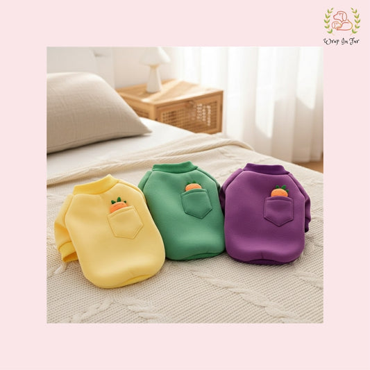 Cozy Carrot Dog Fleece Sweatshirt – Lightweight, Warm & Stylish