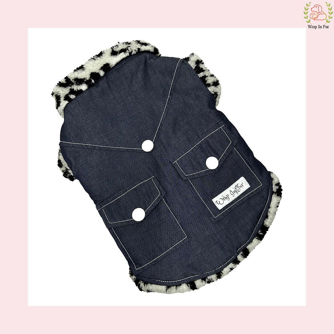 FurDenim Dog Jacket – Soft Fleece & Cool Look