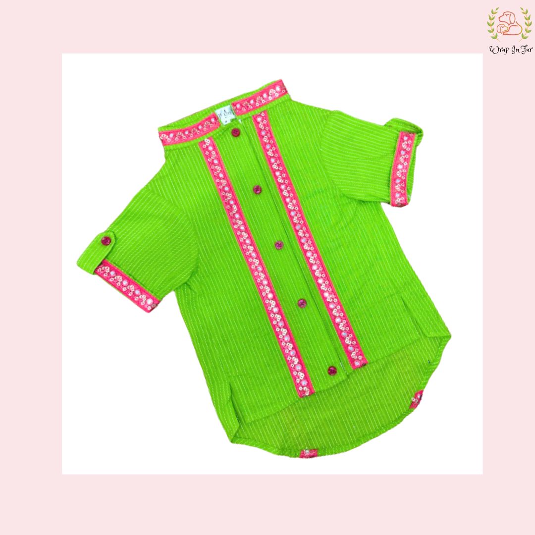 Green Pink Kurta