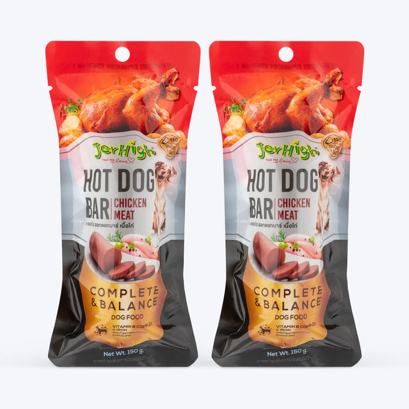 JerHigh Hotdog Bar Chicken Dog Treat - 150g