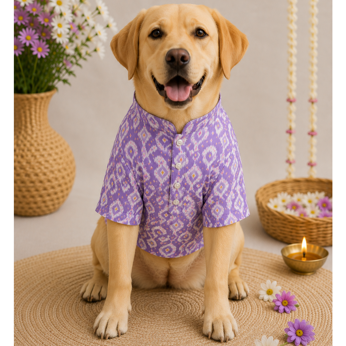 Lavender Ethnic Dog Kurta