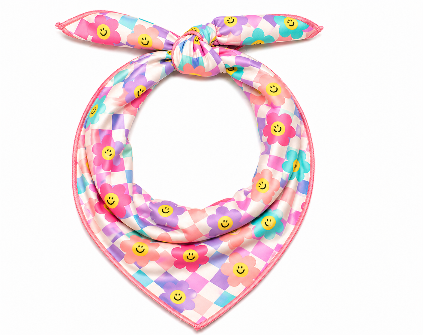 Multicolor Smiley Dog Bandana