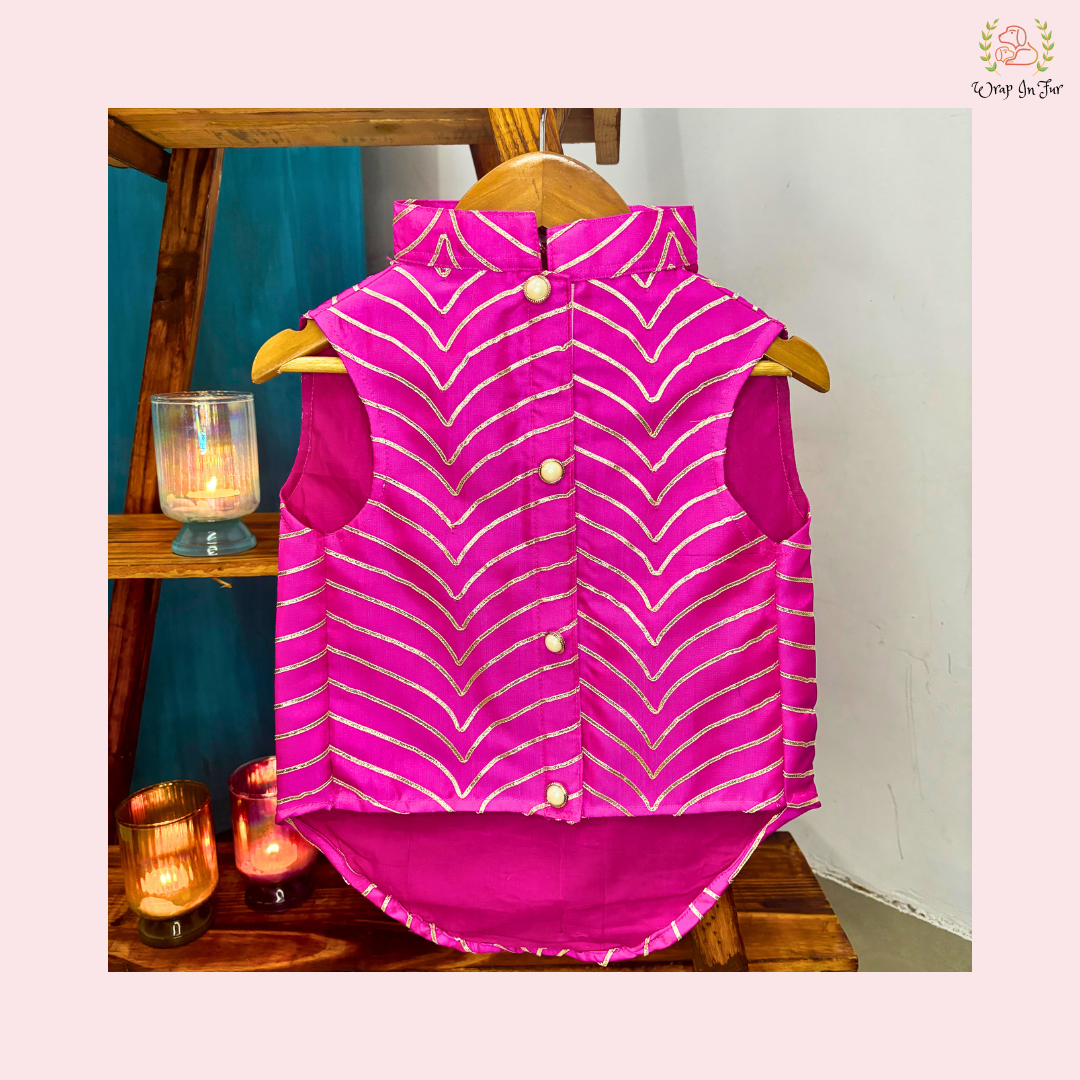 Pink Golden Sherwani