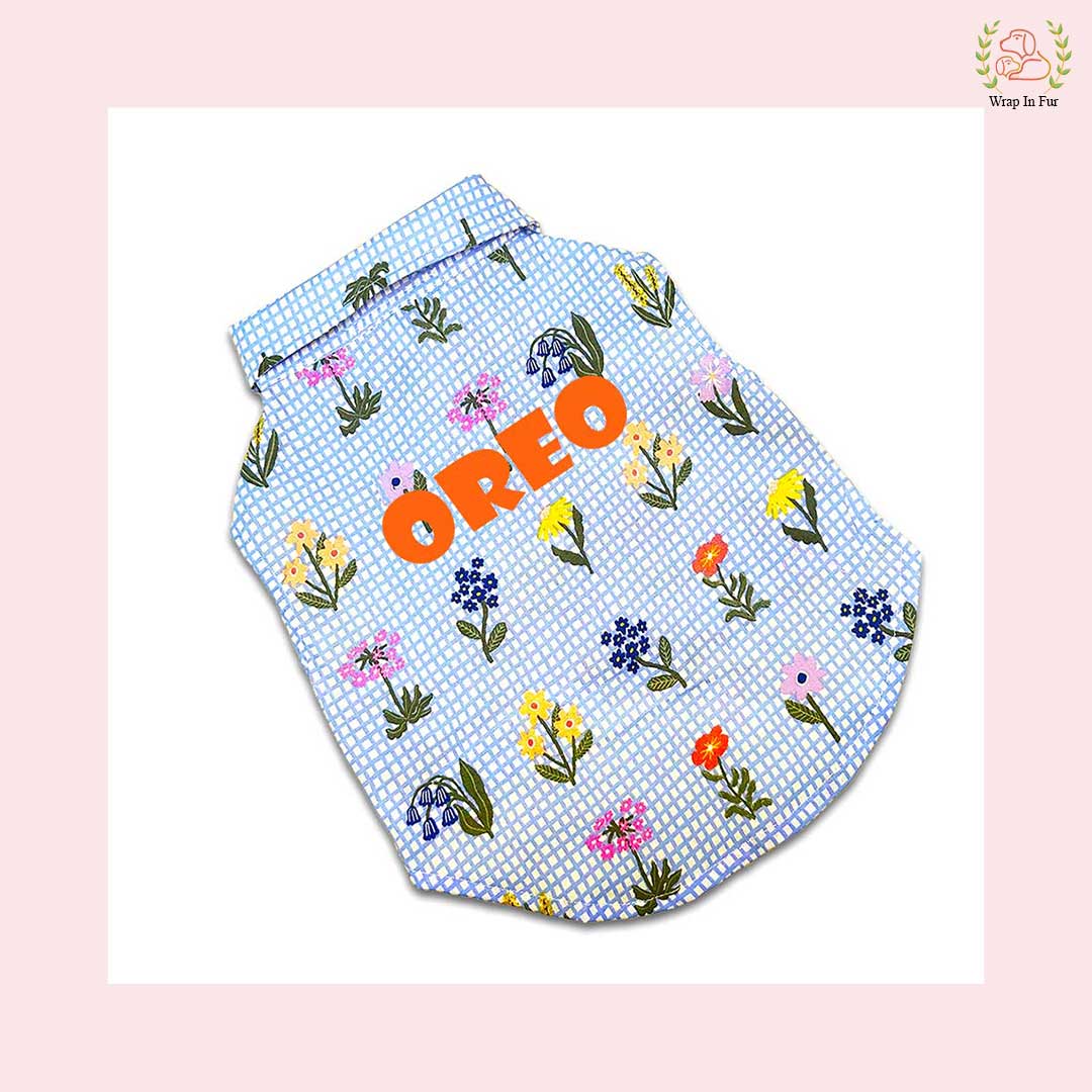 Personalise Butterfly Cut Sleeves Dog Shirt