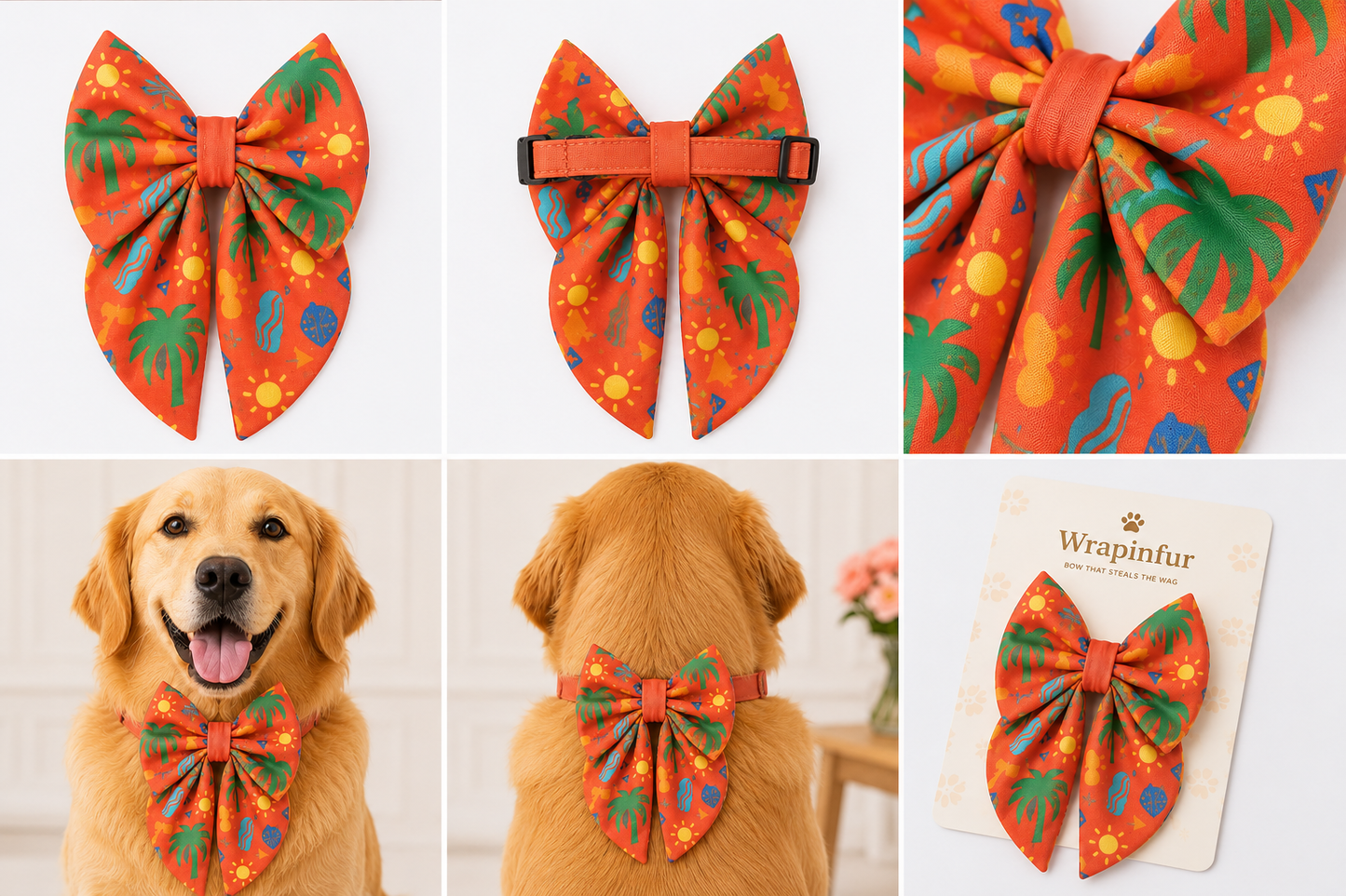 Palm Breeze Dog Bow Collar