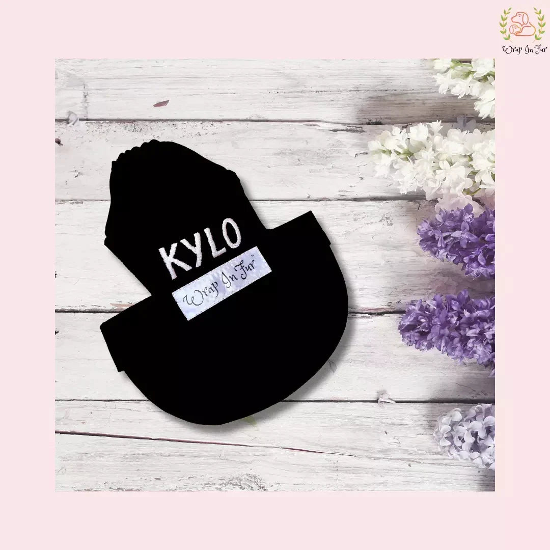 Personalised Black Dog Cap