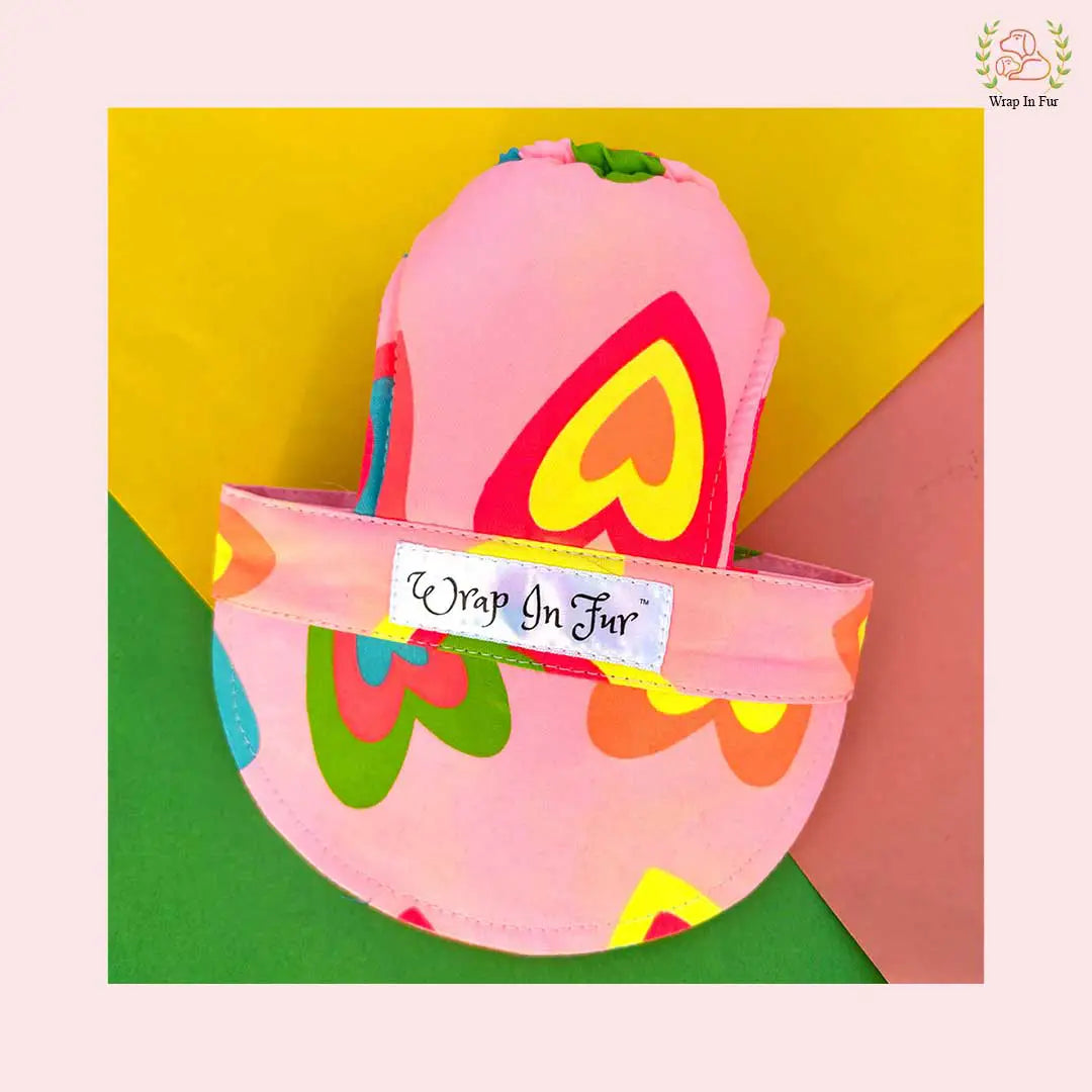Pink neon cap for dog