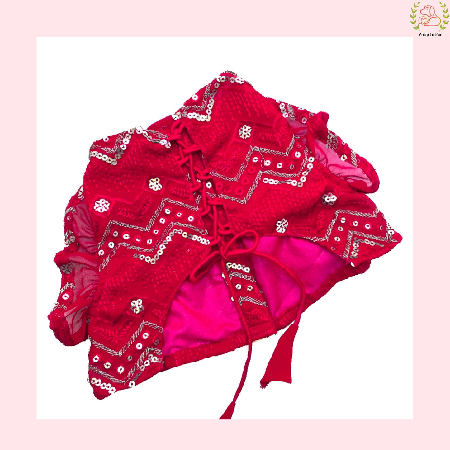 Pink Dog Wedding Lehenga – Bridal Dog Outfit for Special Occasions