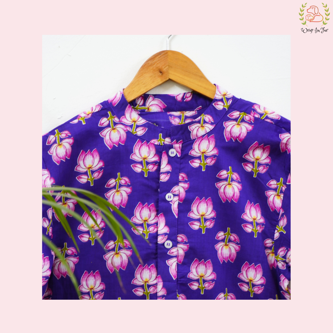Purple Lotus Desi Men Kurta