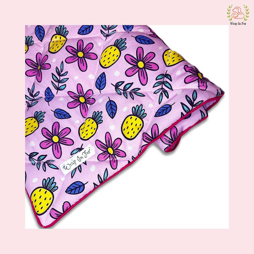 Purple Bouquet Blanket for cat and dog