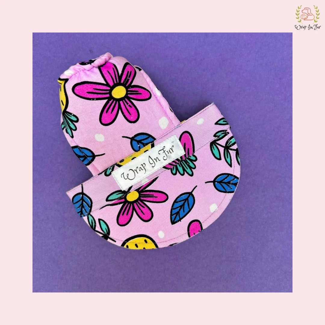Purple Bouquet cap for pet dog