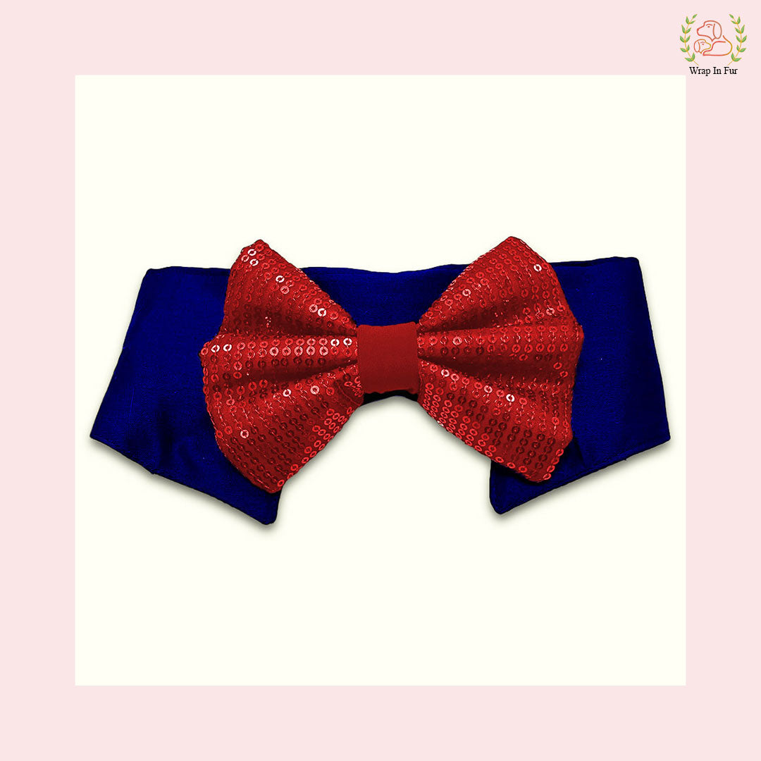 Red Dog Bow Collar Set