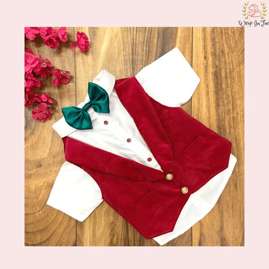 Red Dog tuxedo suit for wedding