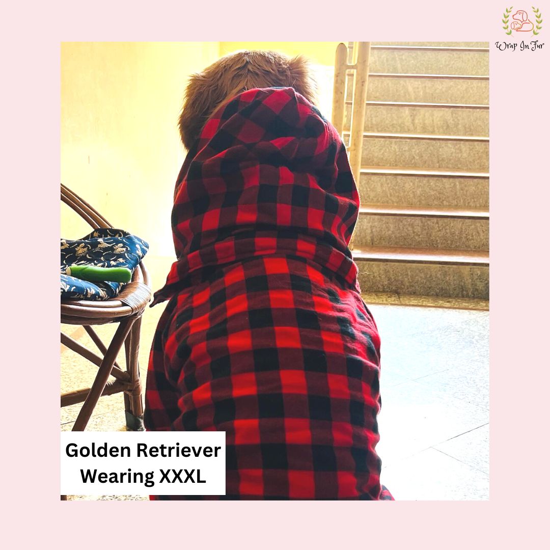 Red & Black Checkered Dog Hoodie – Warm, Stylish & Cozy