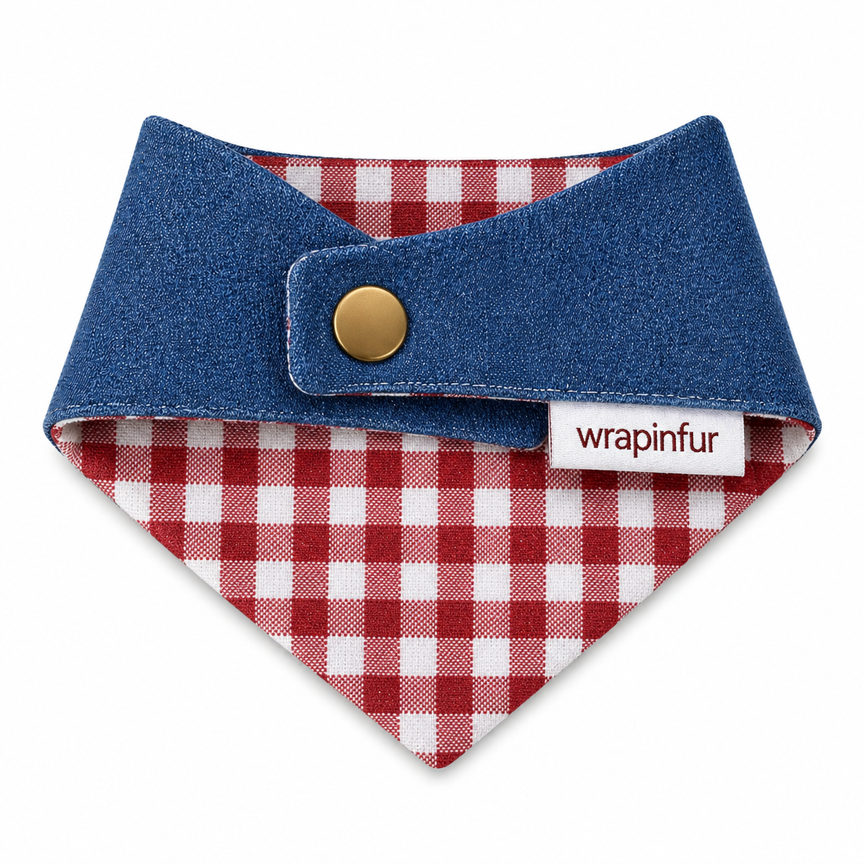 Reversible Personalised Denim Dog Bandana