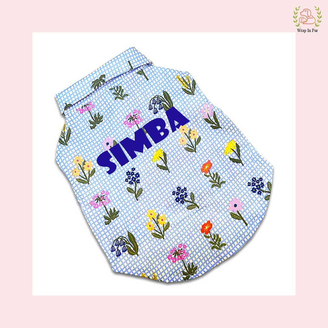 Personalise Butterfly Cut Sleeves Dog Shirt