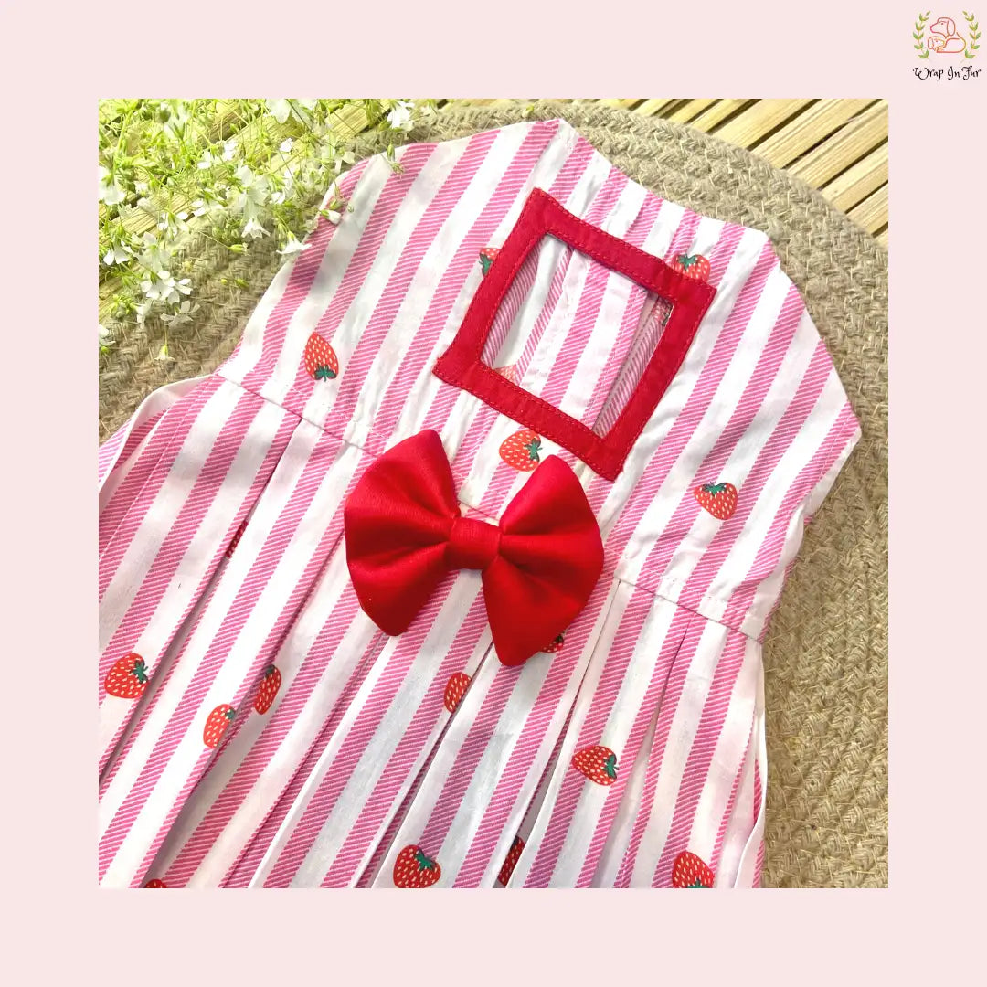 Strawberry dog frock