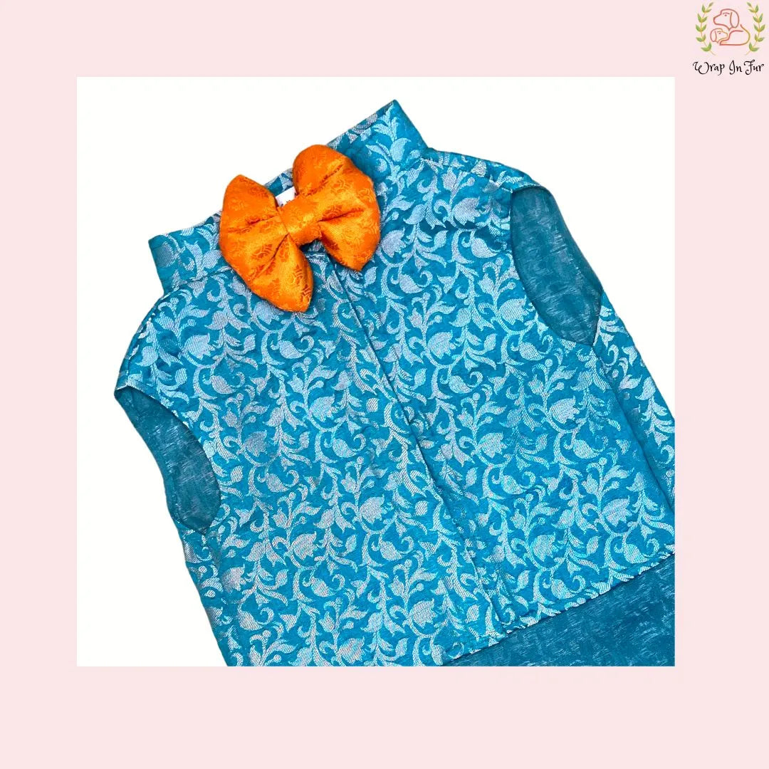 Teal Festive dog clothes