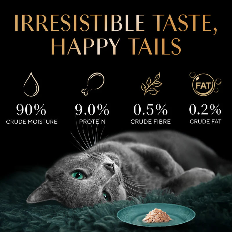 Sheba Deluxe Tuna Flakes & Salmon in Gravy Wet Cat Food for Adult Cats | Premium 85g Can