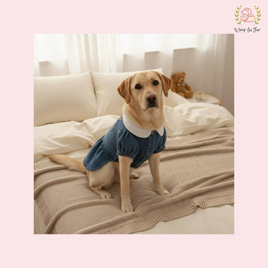 DenimChic Dog Dress – Soft, Stylish & Perfect for All Breeds