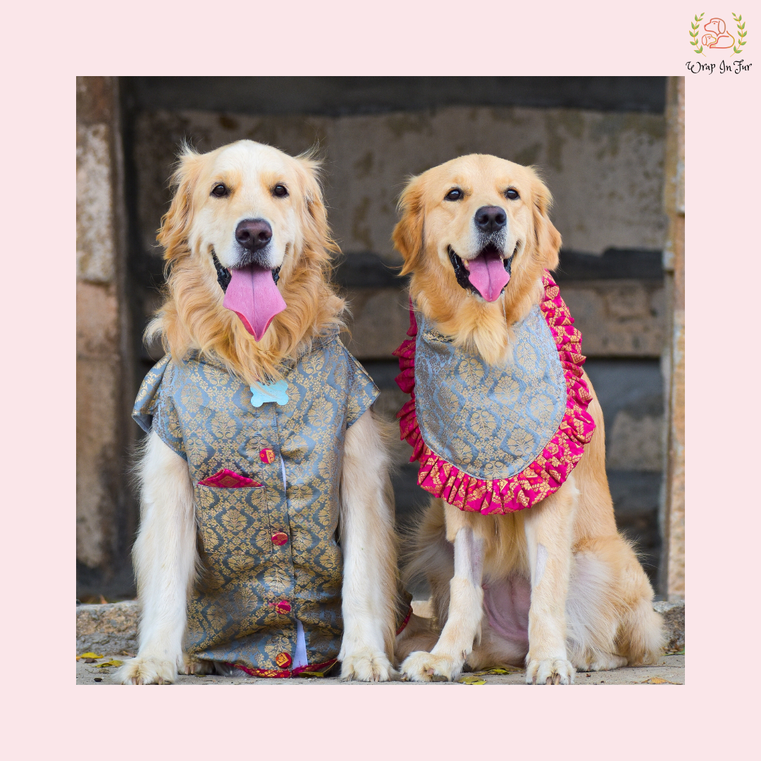 Grey Pink Festive Bandana