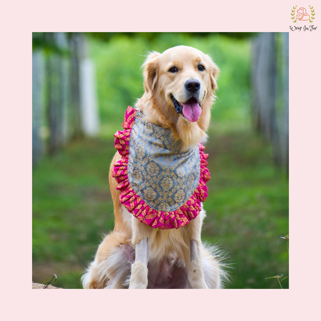 Grey Pink Festive Bandana