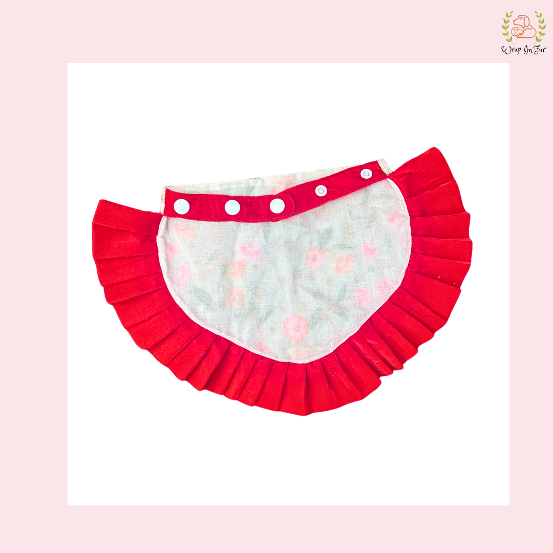 Red Beige Floral Bandana