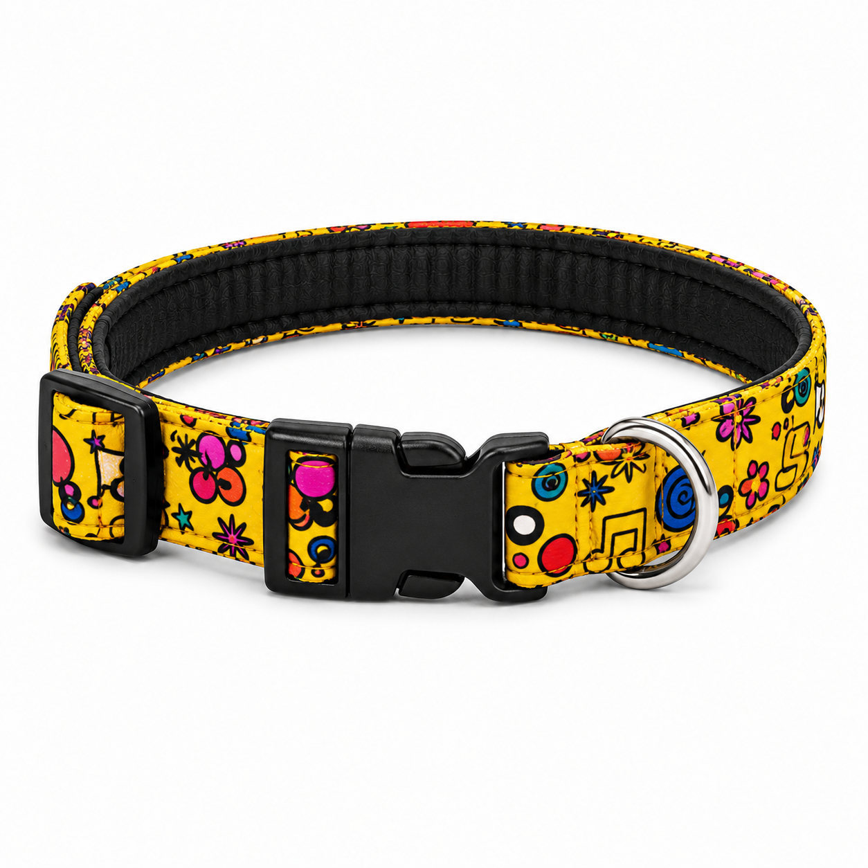 Yellow Fab Dog Collar