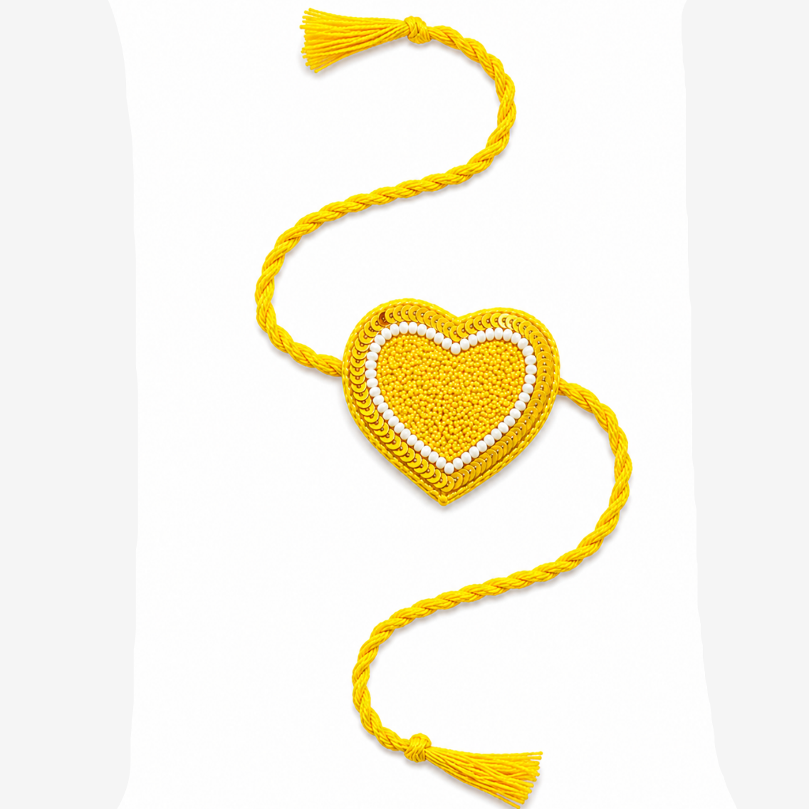 Yellow Heart Rakhi for Dogs & Cats