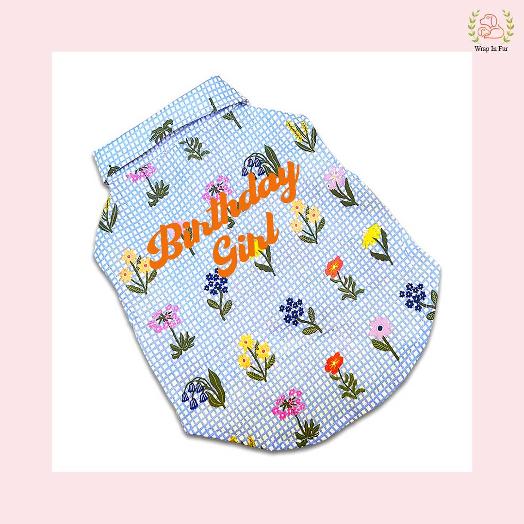 Personalise Butterfly Cut Sleeves Dog Shirt