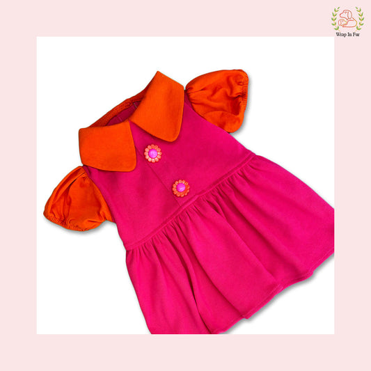 Shop Cute pink dog birthday frock