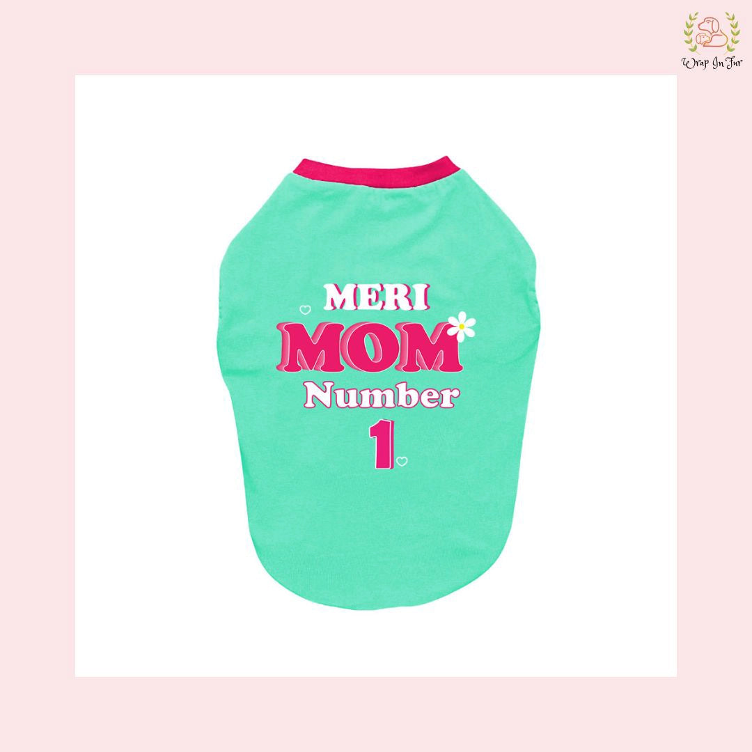 meri mom number 1 dog tshirt
