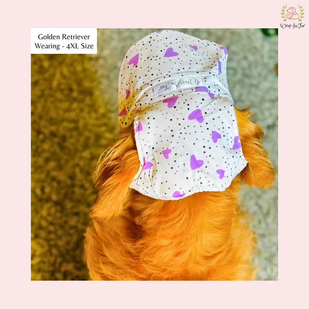 purple heart dog cap