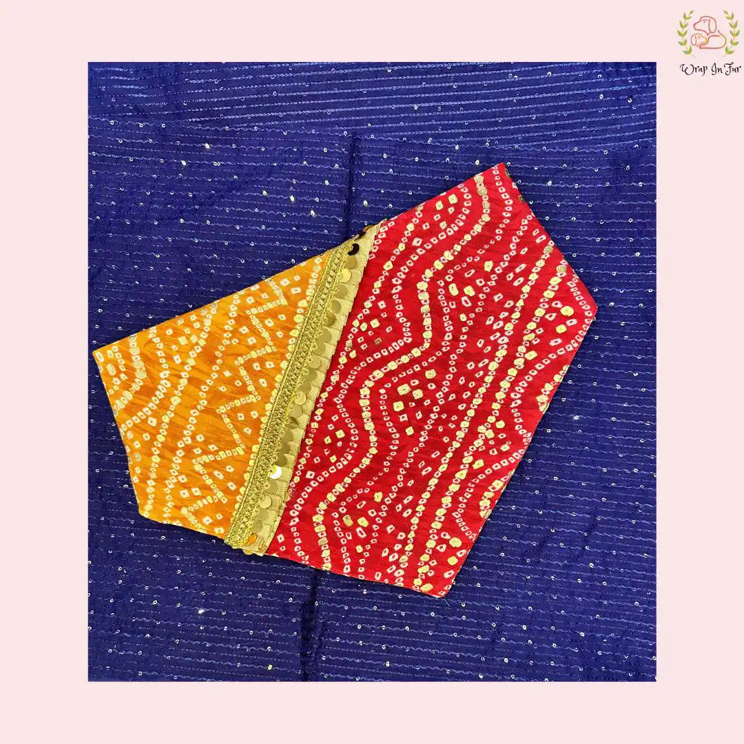 Birthday red yellow festive dog bandana