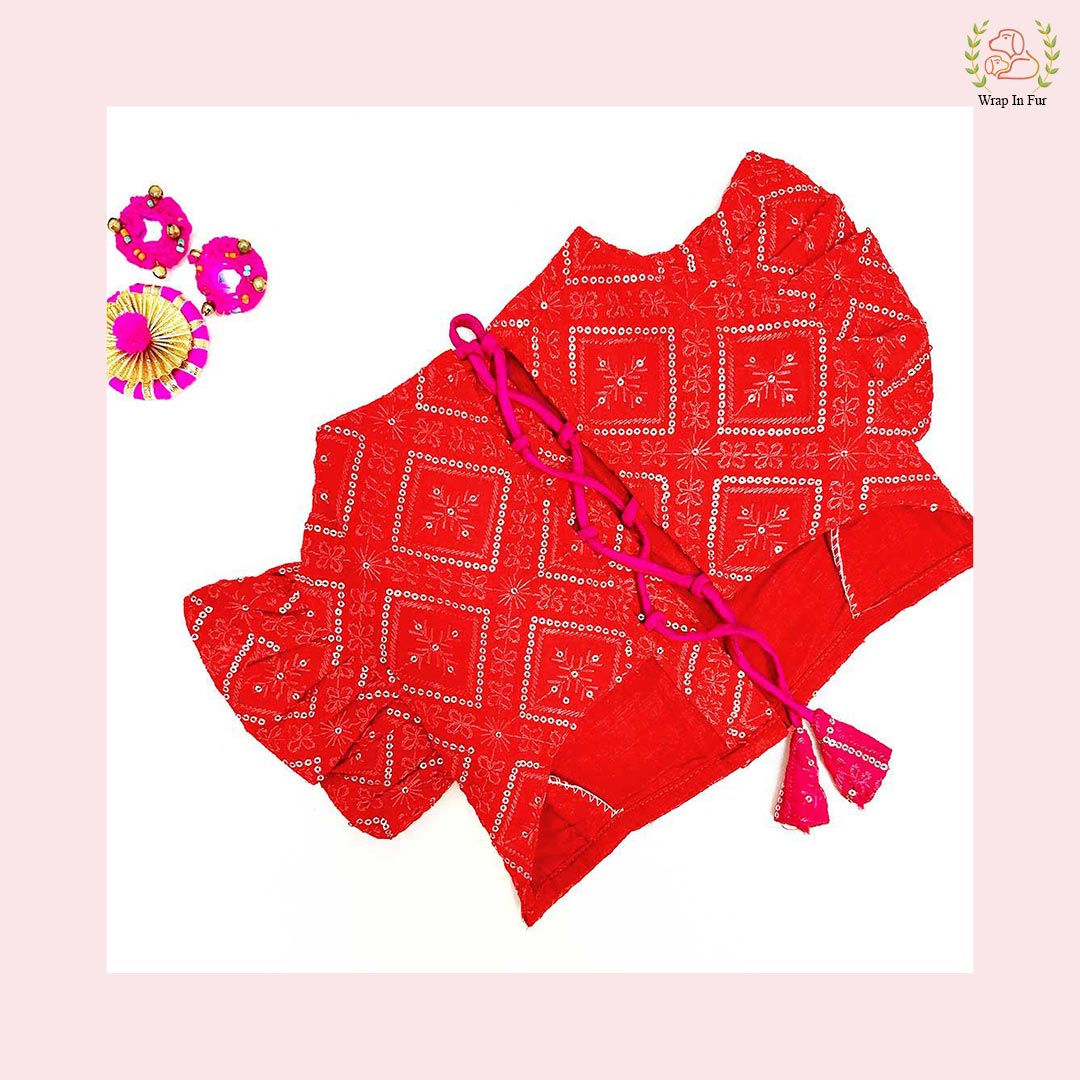 red golden chaniya choli