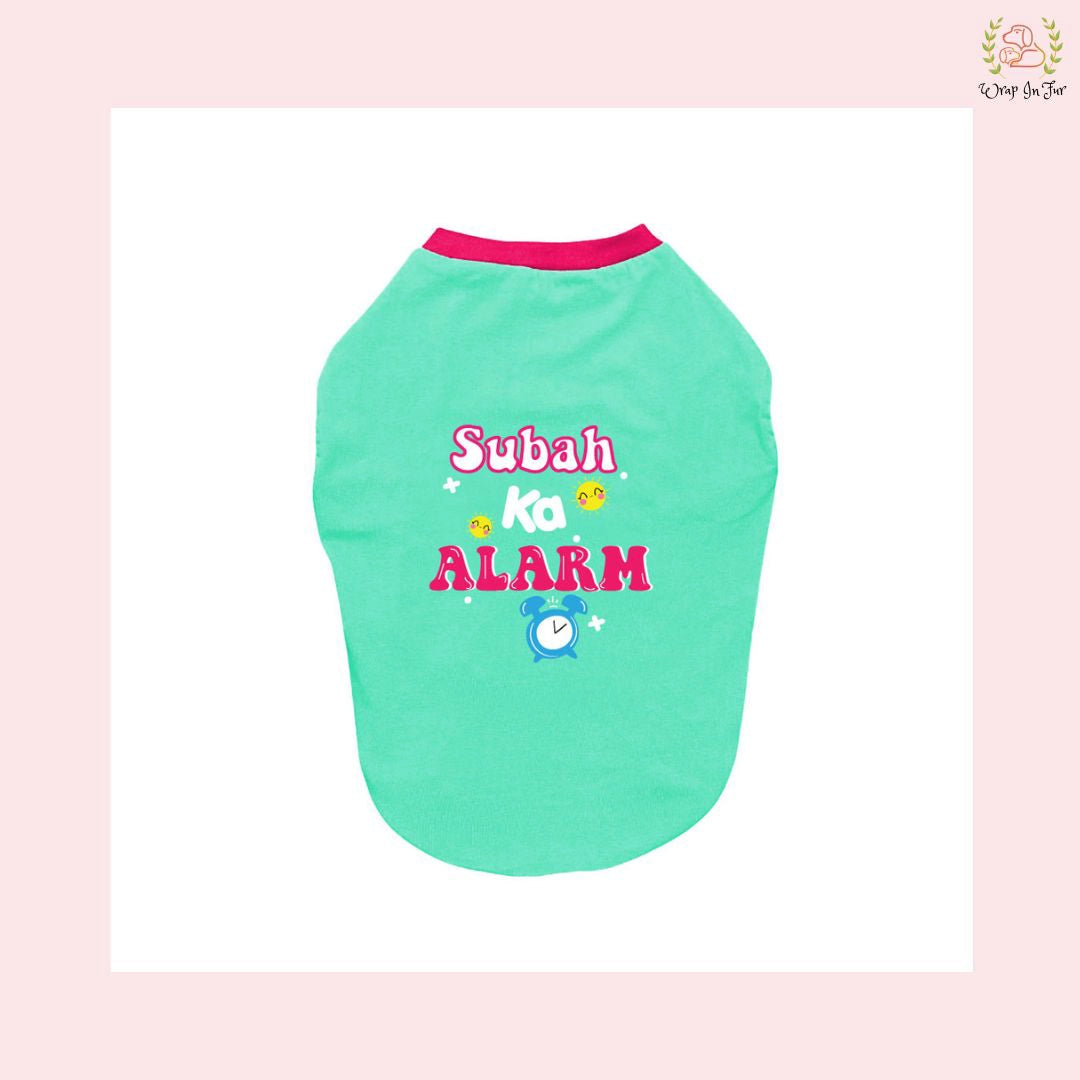 subah ka alarm dog tshirt