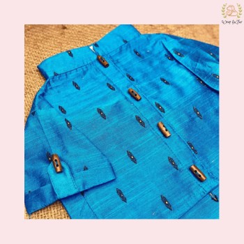 Emerald Raw Silk Dog Kurta - Premium Indian Dog Ethnic Wear