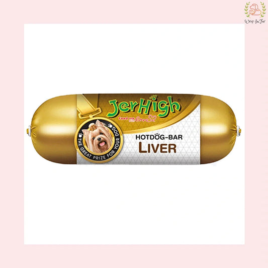JerHigh Hotdog-Bar Dog Treat – Liver – 150 g