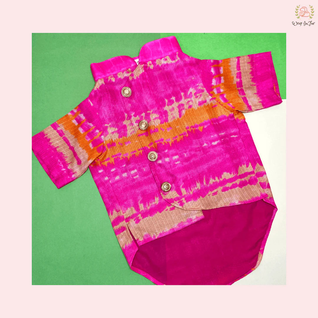 Pink Orange Bandgala