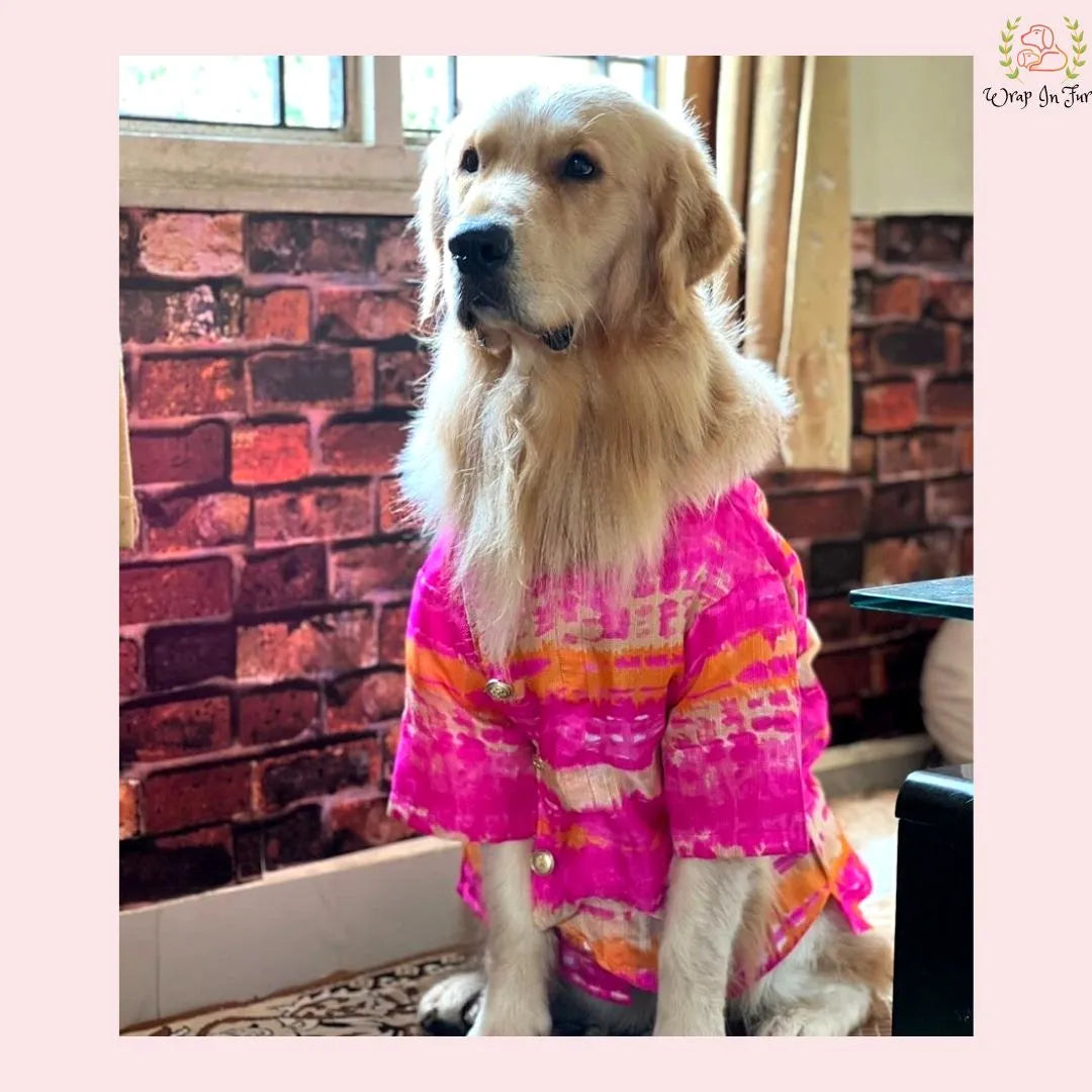 Pink Orange Bandgala