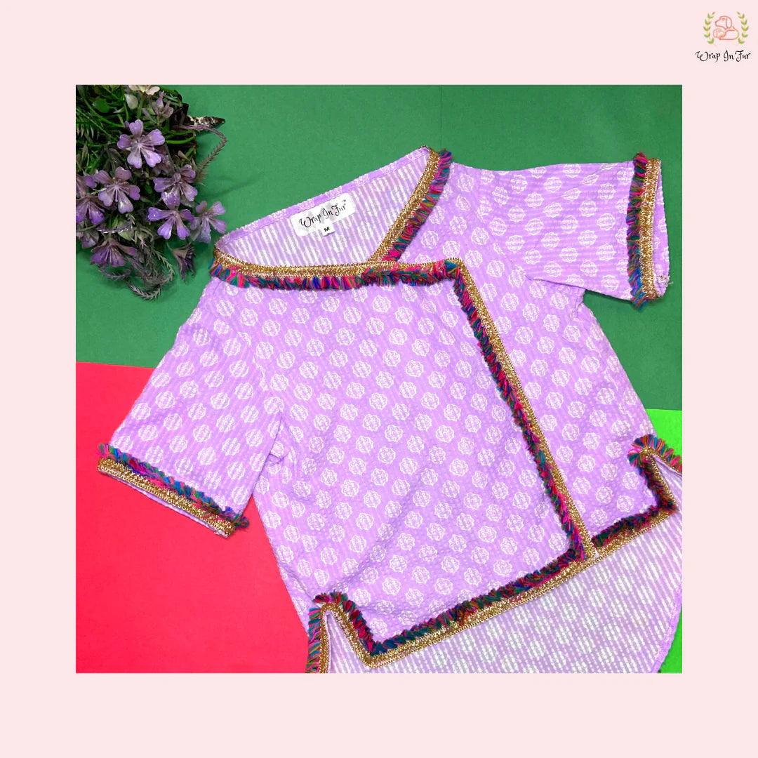 Purple Angarkha Kurta