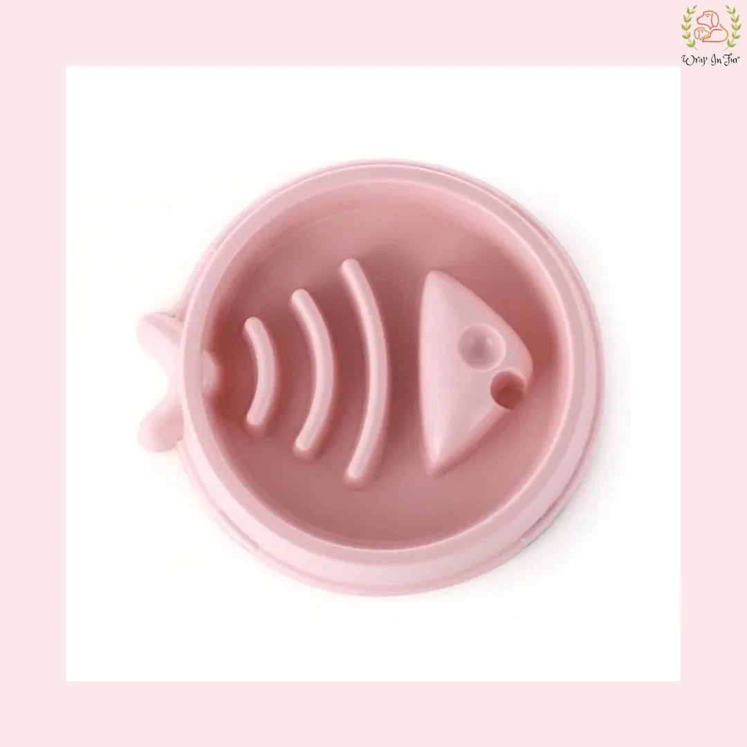 Slow Feeder Fish Shape Anti Slip Bowl