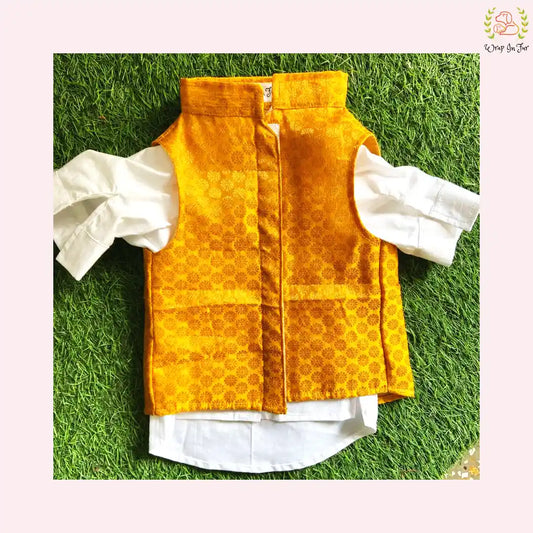 Yellow Jacket With Kurta