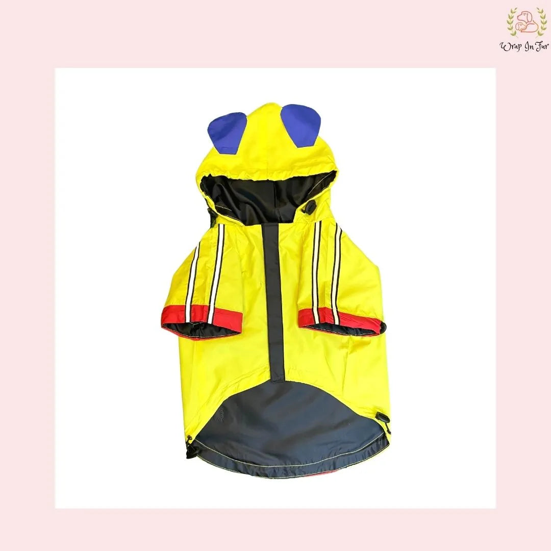 Yellow Red Shirt Style Raincoat